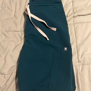 Caribbean Blue Figs Yola skinny scrub pants Womens Size S